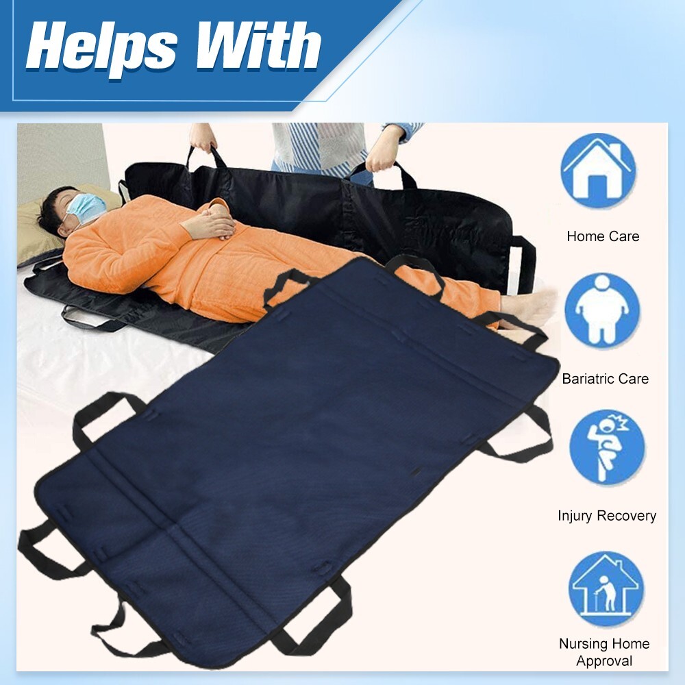 Medical Moving Bed Pad with Reinforced Handles Waterproof Reusable for Hospital
