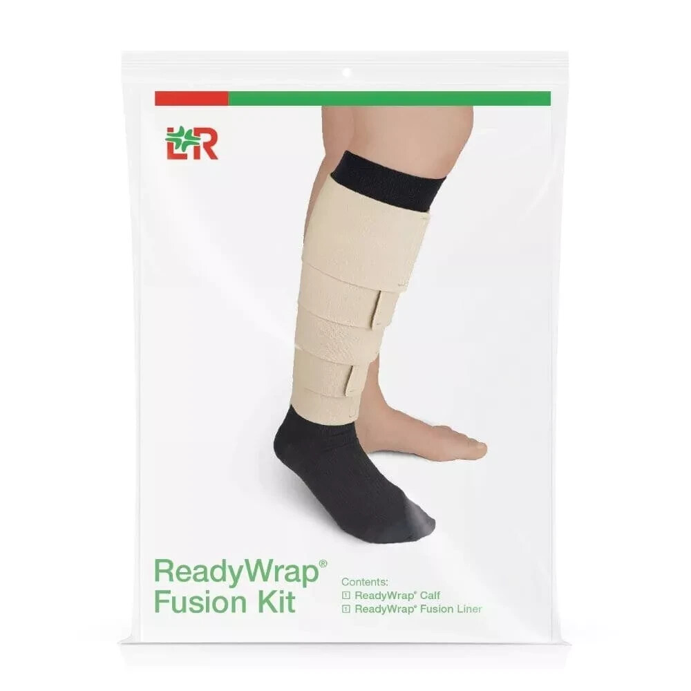 L&R Solaris Ready Wrap Compression Calf Leg Fusion Kit Beige w/One Liner -Medium