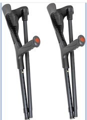 PEPE Mobility – Folding Crutches for Travel (X2 Unit, Open Cuff), Aluminum