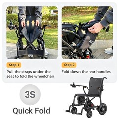 Upgraded 100% Carbon Electric Wheelchair, 22lb Intelligent Power Wheelchair