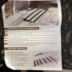 Nuvium 5” Rise Modular Threshold Ramp for Doorways + 1100 LB limit.