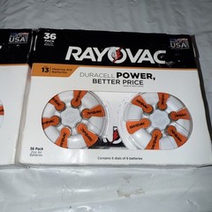 3 NIB Rayovac Duracell Power 36 Pack Size 13 Hearing Aid Batteries Use By 9/2027