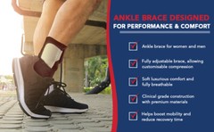Dr Arthritis Ankle Brace Sprained Ankle Support Stabilizer Splint Medium Left