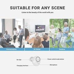 JINGHAO Elderly Hearing Aids Amplifier Rechargable Amplifier Power On To Go