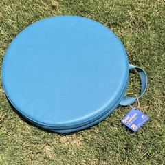 up & up Blue Round Seat Cushion Polyester Removable Cover Portable Handle