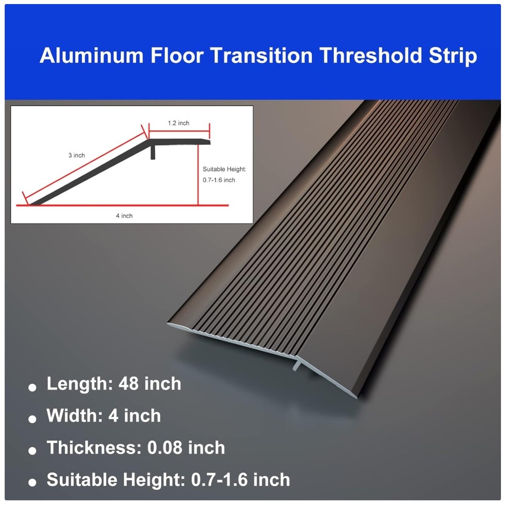 48″ Aluminum Floor Transition – Easy Install