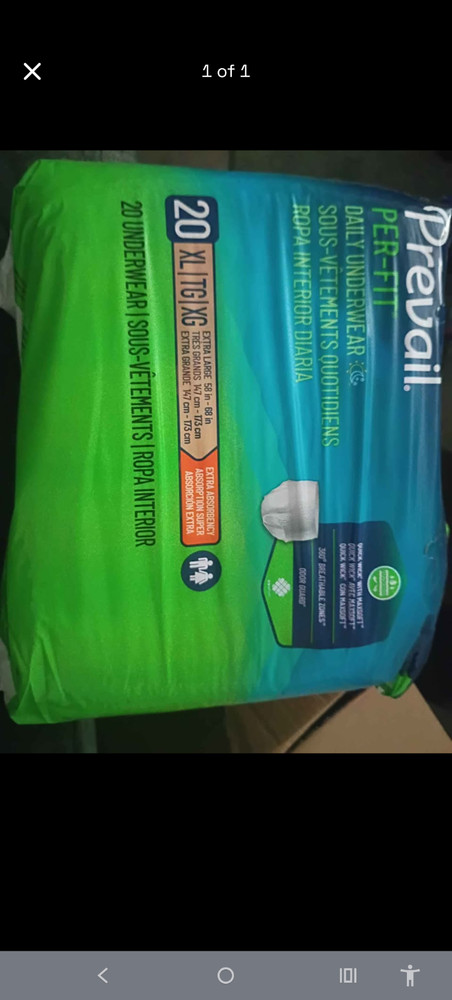 PREVAIL Adult Diapers Per Fit Daily Underwear Size XL(4 packs of 20)