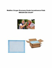Medline Disposable Economy Fluff-Filled Underpad, 23″ x 24″ MSC281225 400ct