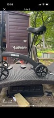 Medline 4-Wheel Rollator Walker w/ Seat & Basket, Black, 300 lb Indoor/Outdoor
