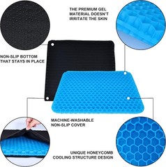 Gel Seat Cushion for Long Sitting – 1.65inch Double Thick Cooling Egg Cushion fo