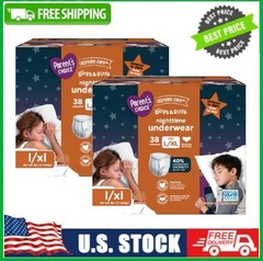 2 PACK Parent’s Choice Ultimate Care Nighttime Underwear Boys, Girls L/XL, 38 Ct
