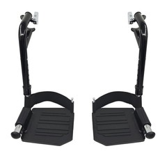 Wheelchair Replacement Swivel Footrests Pair Black