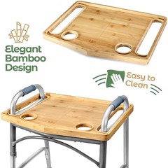 Foldable Bamboo Walker Tray – Lightweight and Spacious for Meals, Crafts, & More