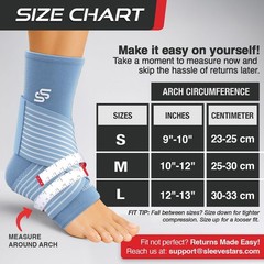 Adjustable Compression Ankle Brace for Ligament Damage – Light Blue, Medium Size