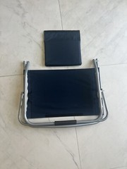 Aluminum Portable/Folding Adjustable. Bed Backrest Dark Blue/silver NEW