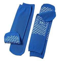 Non Slip Anti Skid Grip Socks | Premium Terry Cloth | XL 2XL 3XL Beige Gray Blue