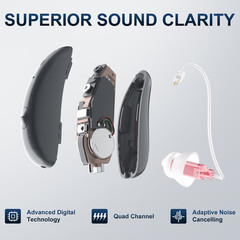 Ceretone Beacon Silver OTC Receiver-In-Canal Hearing Aids – Clear Music & Calls
