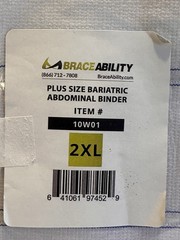 New Sealed 12″ Plus Size Bariatric Abdominal Binder For Men & Women 2XL 46-62″