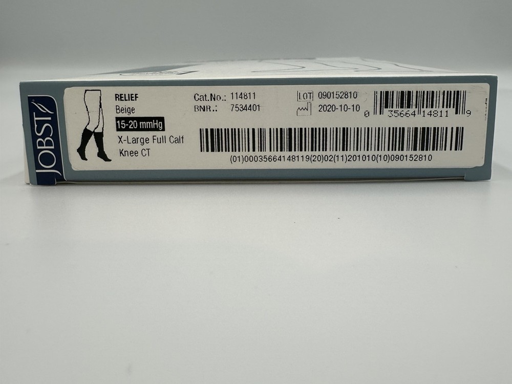 Jobst compression socks 15-20 xl closed toe knee high 114811 Beige new in box
