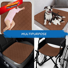Waterproof Chair Pads for Incontinence Washable, 22″ x 21″ x 21″, Brown