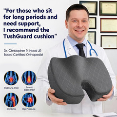 Seat Cushion – Memory Foam Sitting Pillow for Office Chair, Car Seat, Airplane,