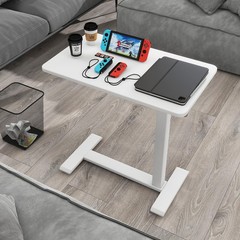 26″ Overbed Table with Hidden Wheels Pneumatic Adjustable End Table