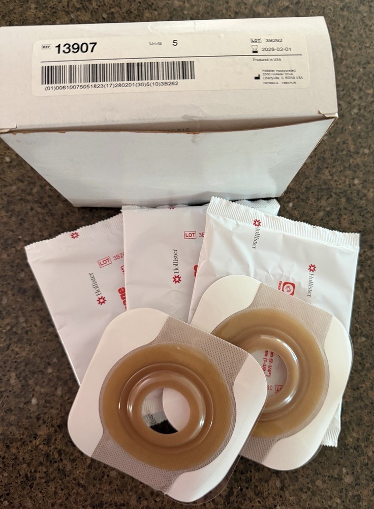 Flextend 2 Piece Ostomy Skin Barrier Convex 5 Units Open Box Hollister 13907