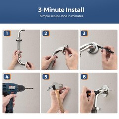 18 Inch Grab Bars for Shower, Stainless Steel Safety Handicap Grab Bars for Bath