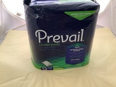 Prevail Underpads Size large, 15 Count, moisture proof barrier, extra strong