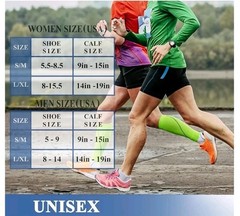 NEW Multi Color Design Unisex Women/Men Compression Socks Size L/XL 15/20 Mmhg