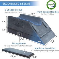 4-Height Adjustable Leg Elevation Pillows for After Surgery, Injuries, or Res…