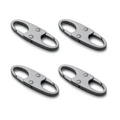 Zelin Anti Theft Zipper Clips Double Opening Small Carabiner Clips 4Pcs Elegant