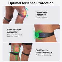 2 Pack Non-Slip Adjustable Knee Straps – Superior Support for Active Lifestyles