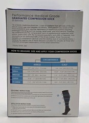 Medical Grade Compression Performance Socks 20-30mmHg SZ LG Black Unisex