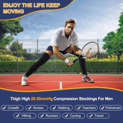 Gradient Compression with Silicone Band Unisex 20-30mmHg Best for Varicose Vein