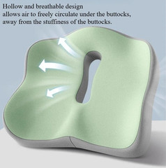 1pc Memory Foam Seat Cushion 3D Ergonomic Support for Car & Office