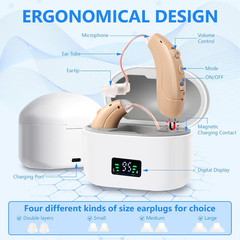 New BTE invisible hearing aid, 6 volume levels, 2 noise reduction modes