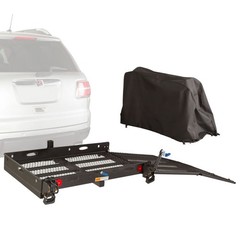 Silver Spring Hitch Mobility Carrier 500 lb Essential Travel +Cover SC500-EK-SC