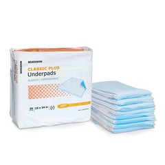 25 McKesson Light Absorbency Adult Bed Pad Disposable Incontinence Underpads
