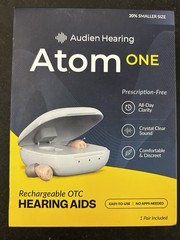 Audien Atom One OTC Hearing Aids Wireless, Rechargeable