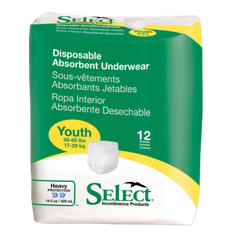 Disposable Heavy Protection Youth Underwear 38 – 65 lbs 96 Count #2602