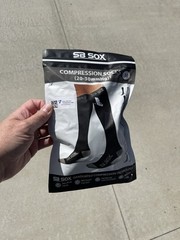SB SOX Knee High Compression Socks (20-30mmHg) Black/Gray – MEDIUM – NEW