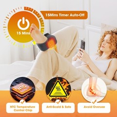 Electric Foot Ankle Massager With 4 Modes Heated & 4 Vibration Foot Pain Relief