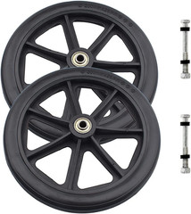 2Pcs Wheels Replacement for Wheelchairs, 8″ X 1″ Rollator Wheels, Anti-Slip Repl