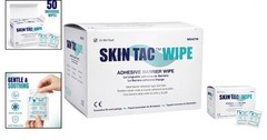 Skin-Tac 50 Count Clear Adhesive Wipes, Hypoallergenic & Safe for Sensitive Skin
