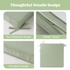Battilo Outdoor Chair Cushions Set of 4, 4 Count(Pack 1), Sage Green