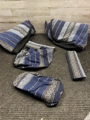 Nilight Car Seat Covers, 2 Pack Blue Striped SEAT-112