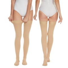 Thigh High Compression Stockings, Closed Toe, Firm Support 30-40 mmHg Gradient