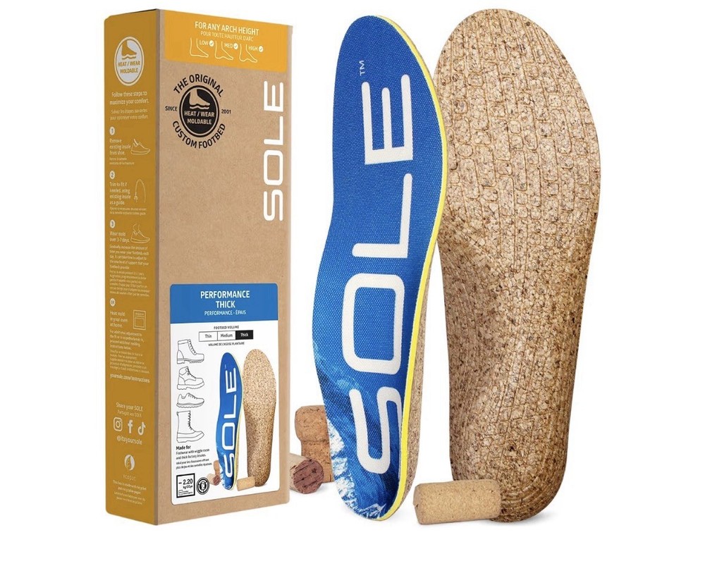 SOLE Performance Thick Insoles Custom Moldable Orthotic Arch Plantar Fasciitis