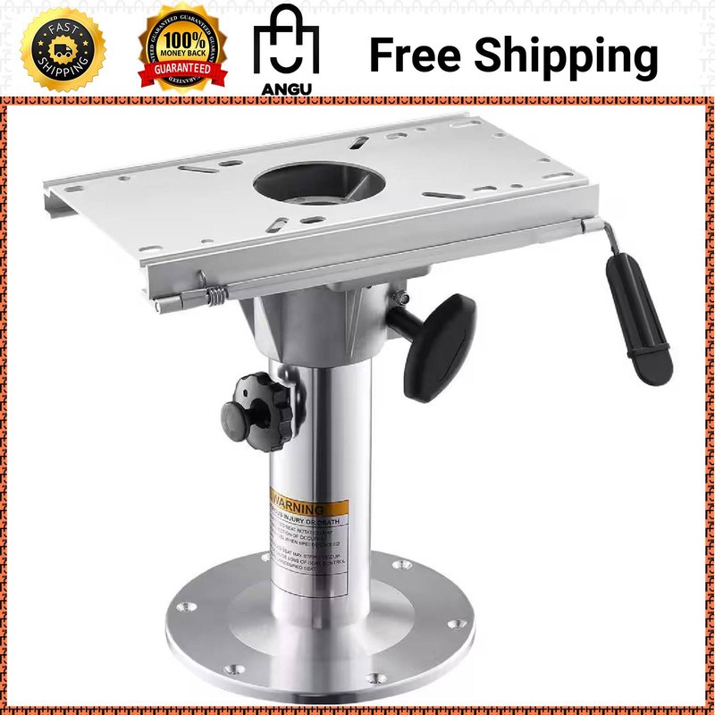 Boat Seat Pedestal Mount Adjustable Swivel Base Aluminum Marine Fishing Chair